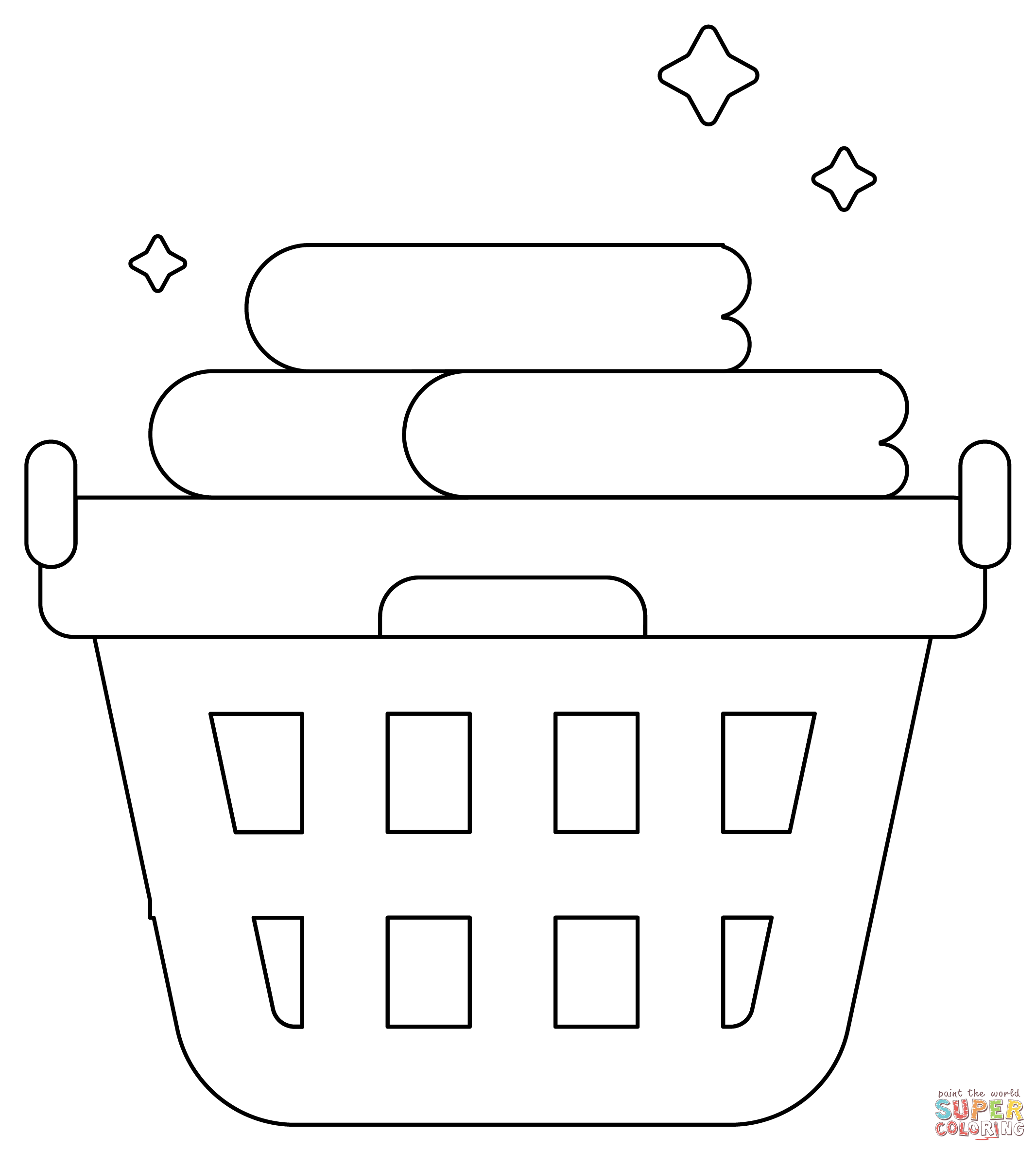 Laundry basket coloring page free printable coloring pages