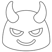 Angry face with horns emoji coloring page free printable coloring pages
