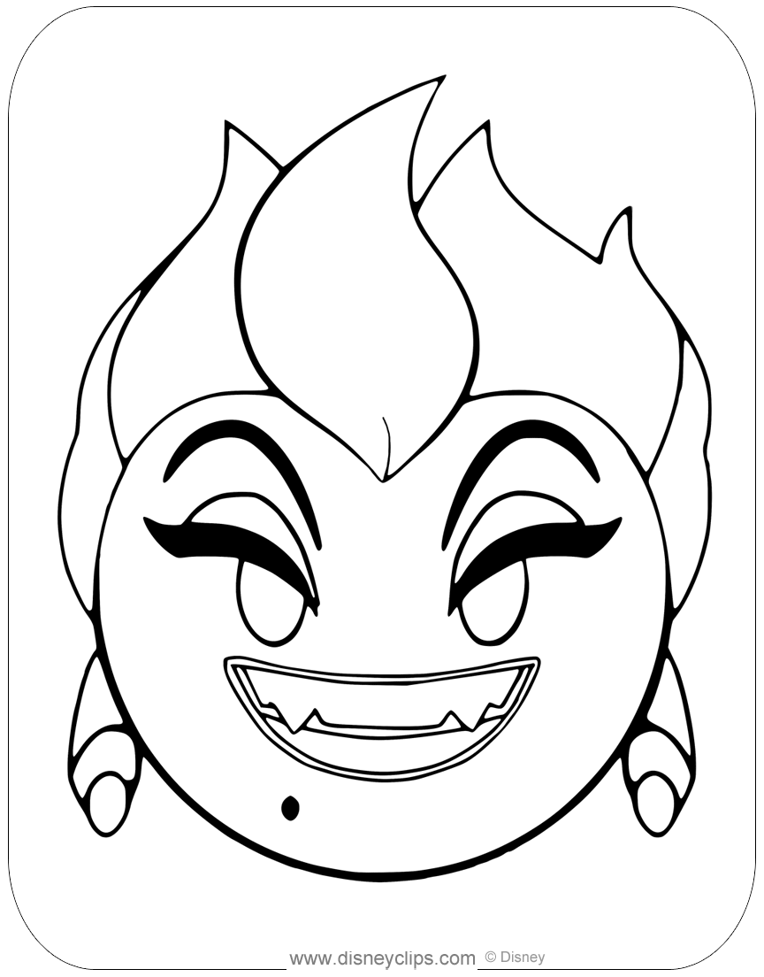 Disney emojis coloring pages