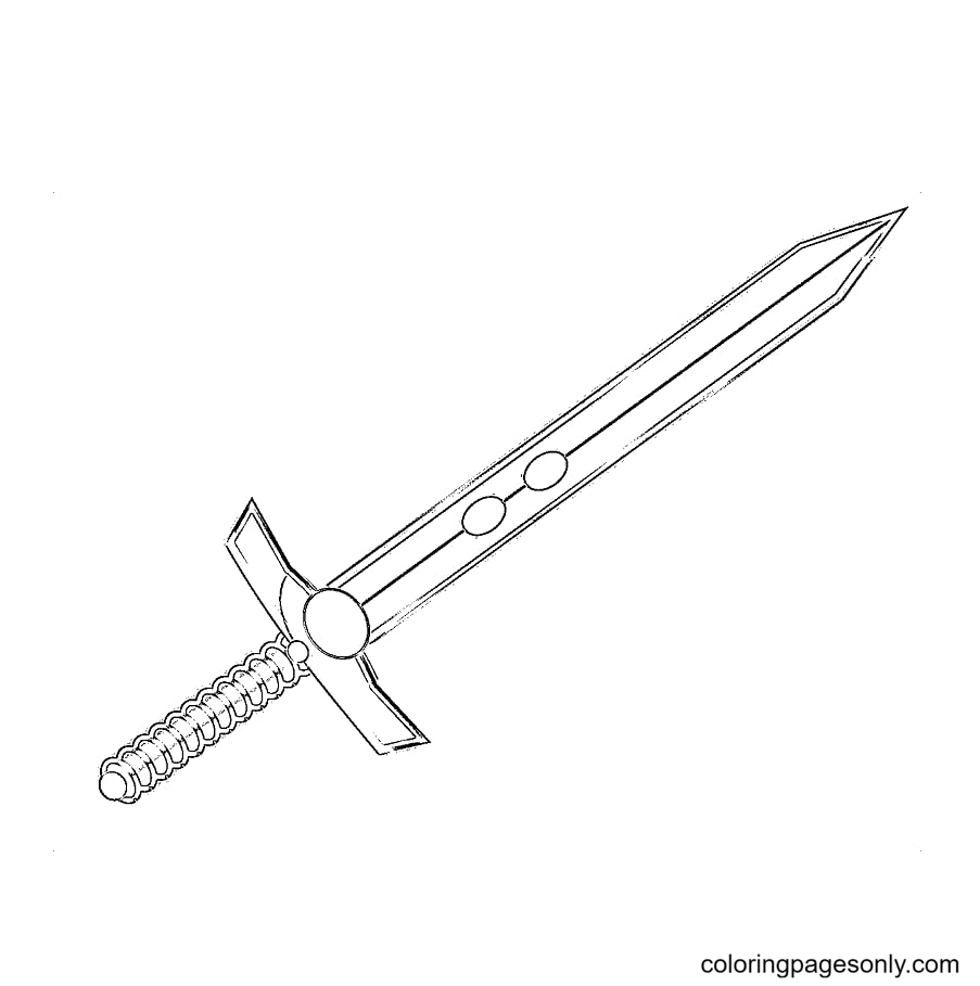 Sword coloring pages printable for free download