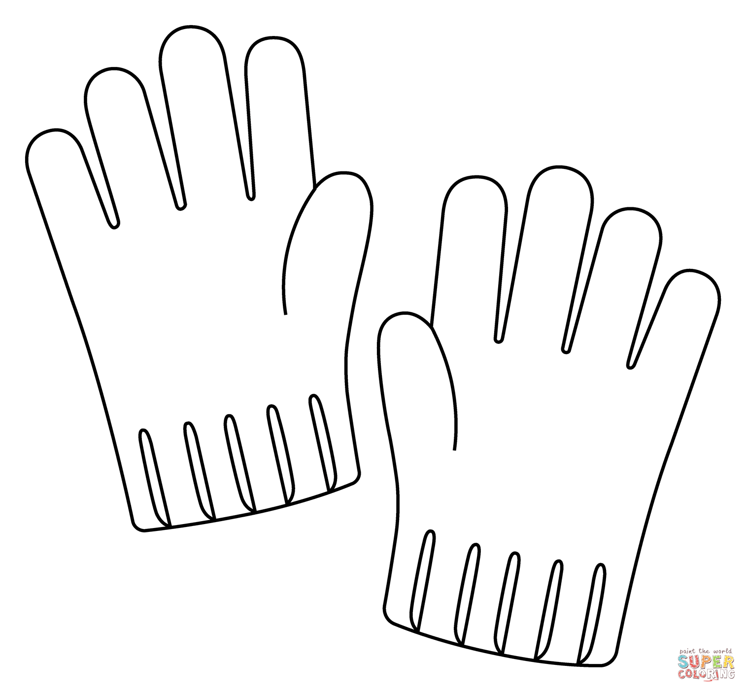 Gloves emoji coloring page free printable coloring pages