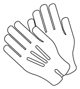 Gloves coloring pages free printable pictures