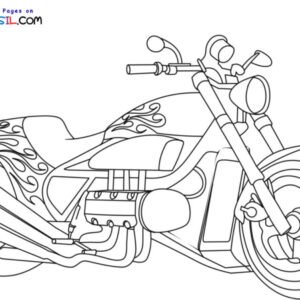 Harley davidson coloring pages printable for free download