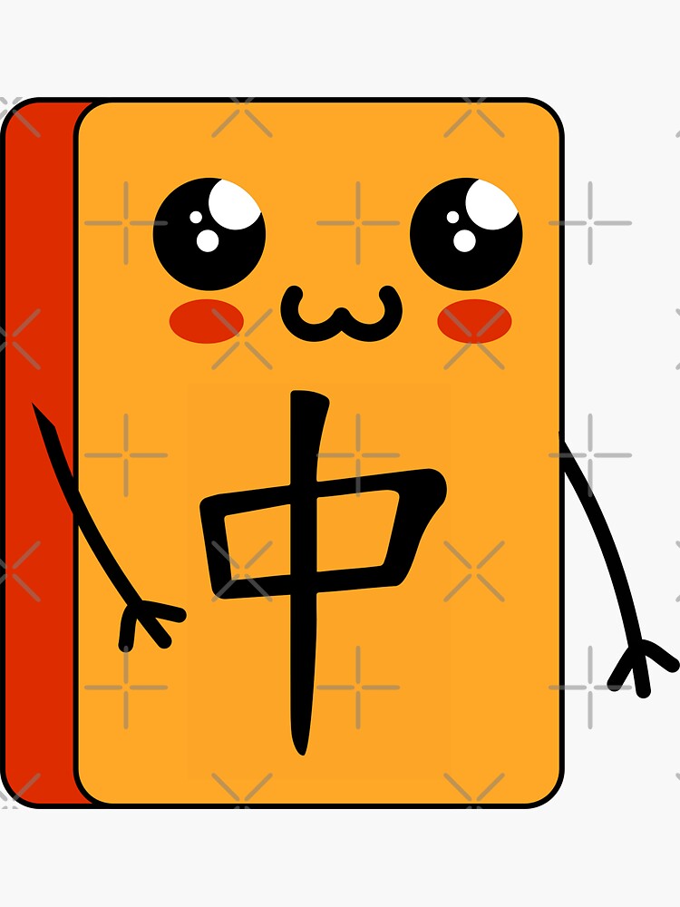 Kawaii mahjong tiles sticker for sale by besuryexm