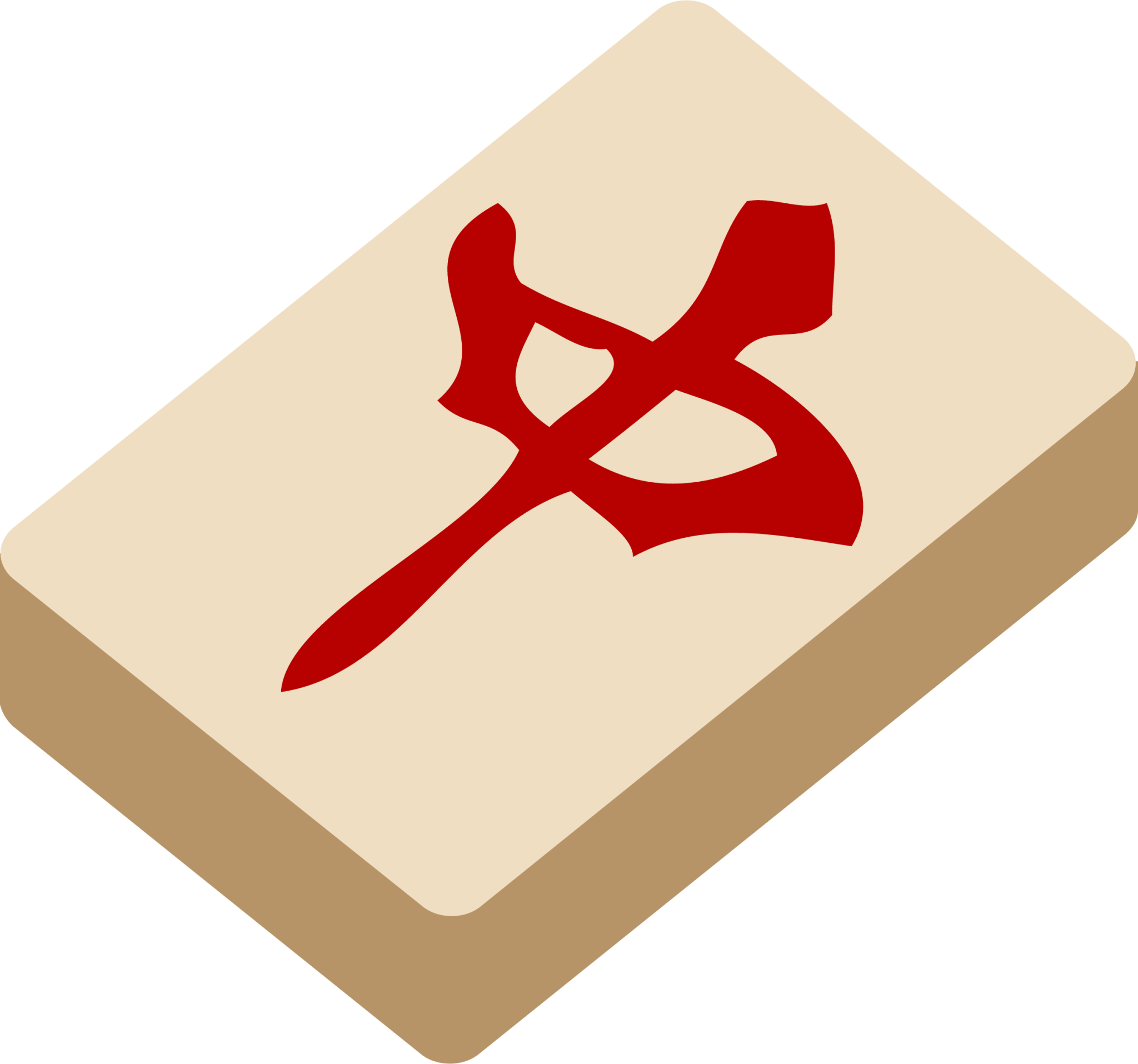 Mahjong tile red dragon emoji
