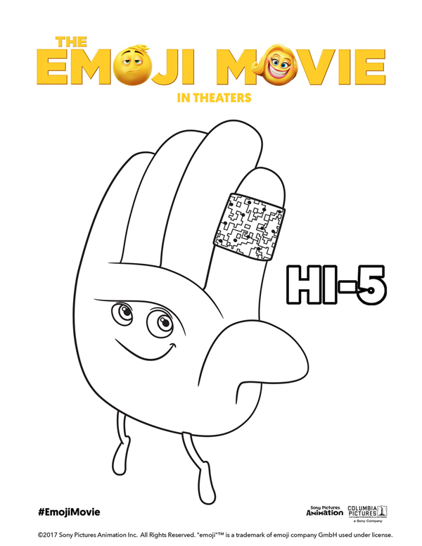 Printable emoji movie coloring pages theemojimovie emojimovie