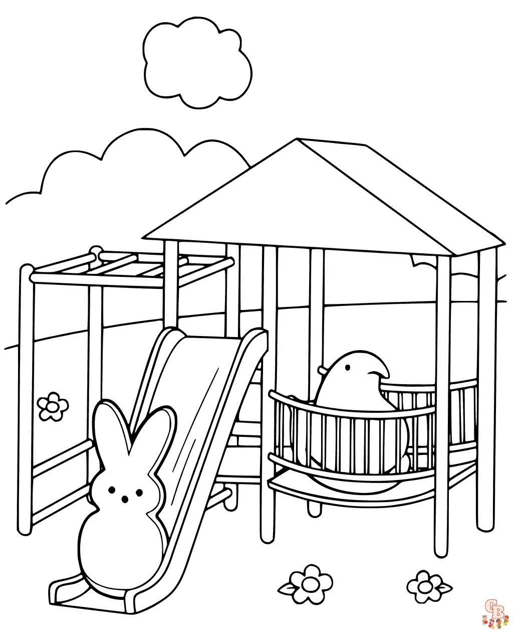 Enjoy fun playtime with playground coloring pages