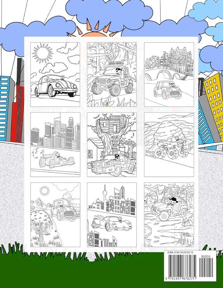 Emoji drivg cars colorg book by color art amazg