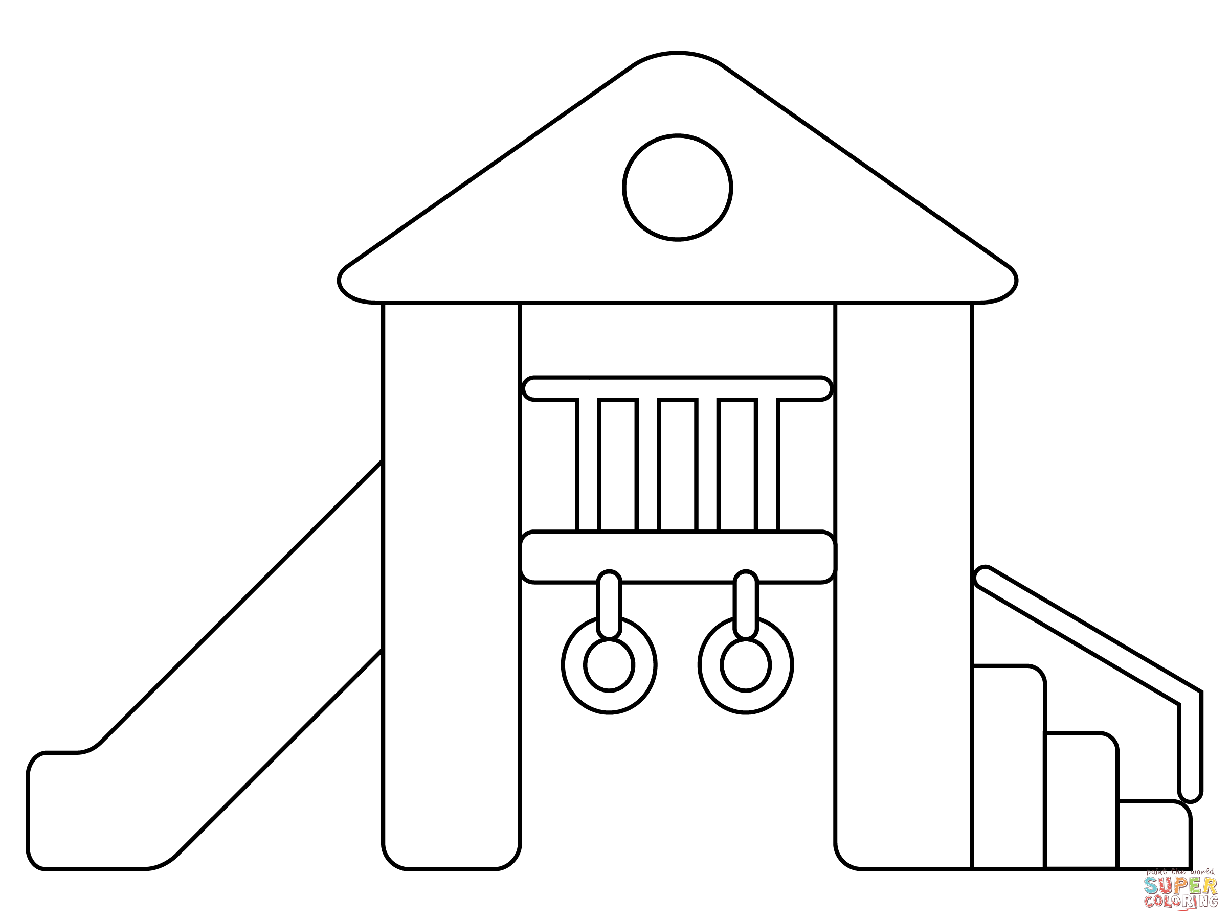 Playground coloring page free printable coloring pages