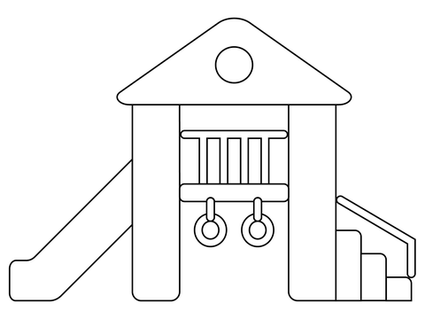 Playground coloring page free printable coloring pages