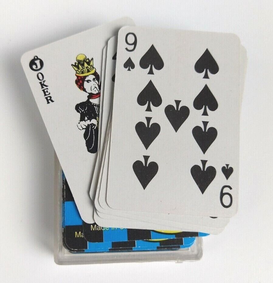 Rinco emoji happy face mini deck of swap playing cards in plastic case