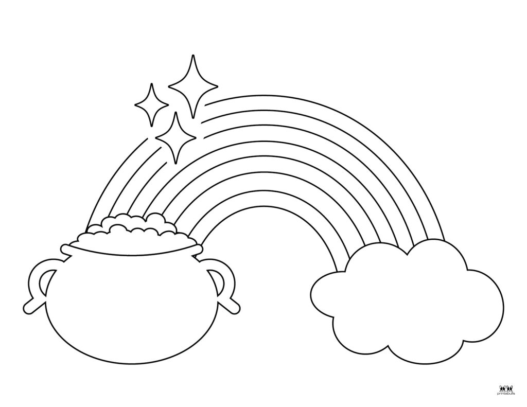 Pot of gold templates coloring pages