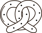 Pretzel coloring pages free printable pictures