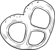 Pretzel coloring pages free printable pictures