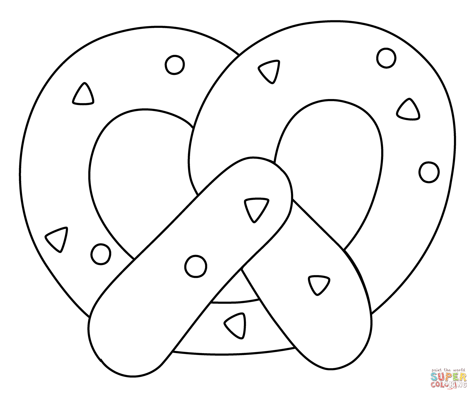 Pretzel emoji coloring page free printable coloring pages