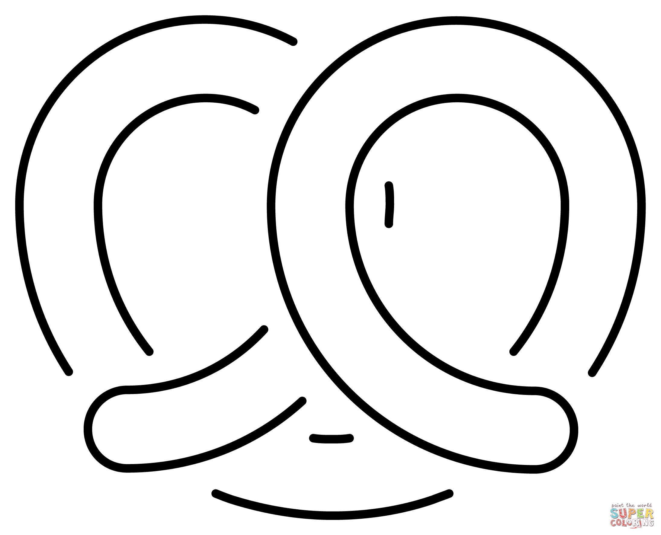 Pretzel emoji coloring page free printable coloring pages