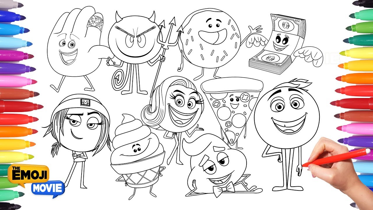 The eoji ovie coloring pages for kids drawing and painting eojis learning video for kids
