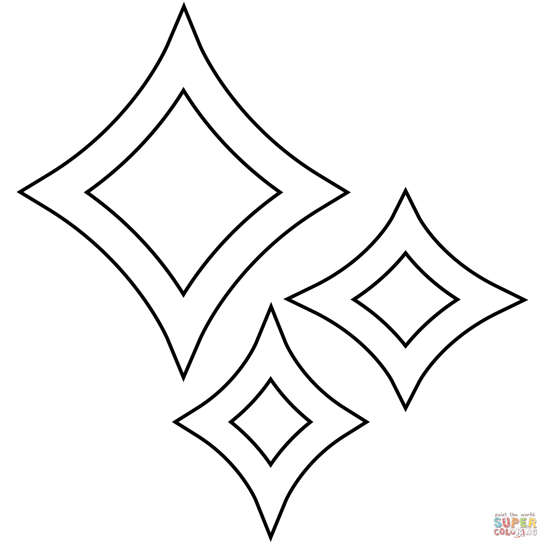 Sparkles emoji coloring page free printable coloring pages