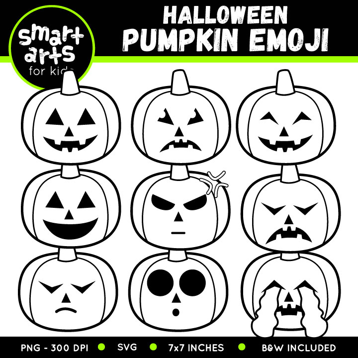 Halloween pumpkin emoji clip art
