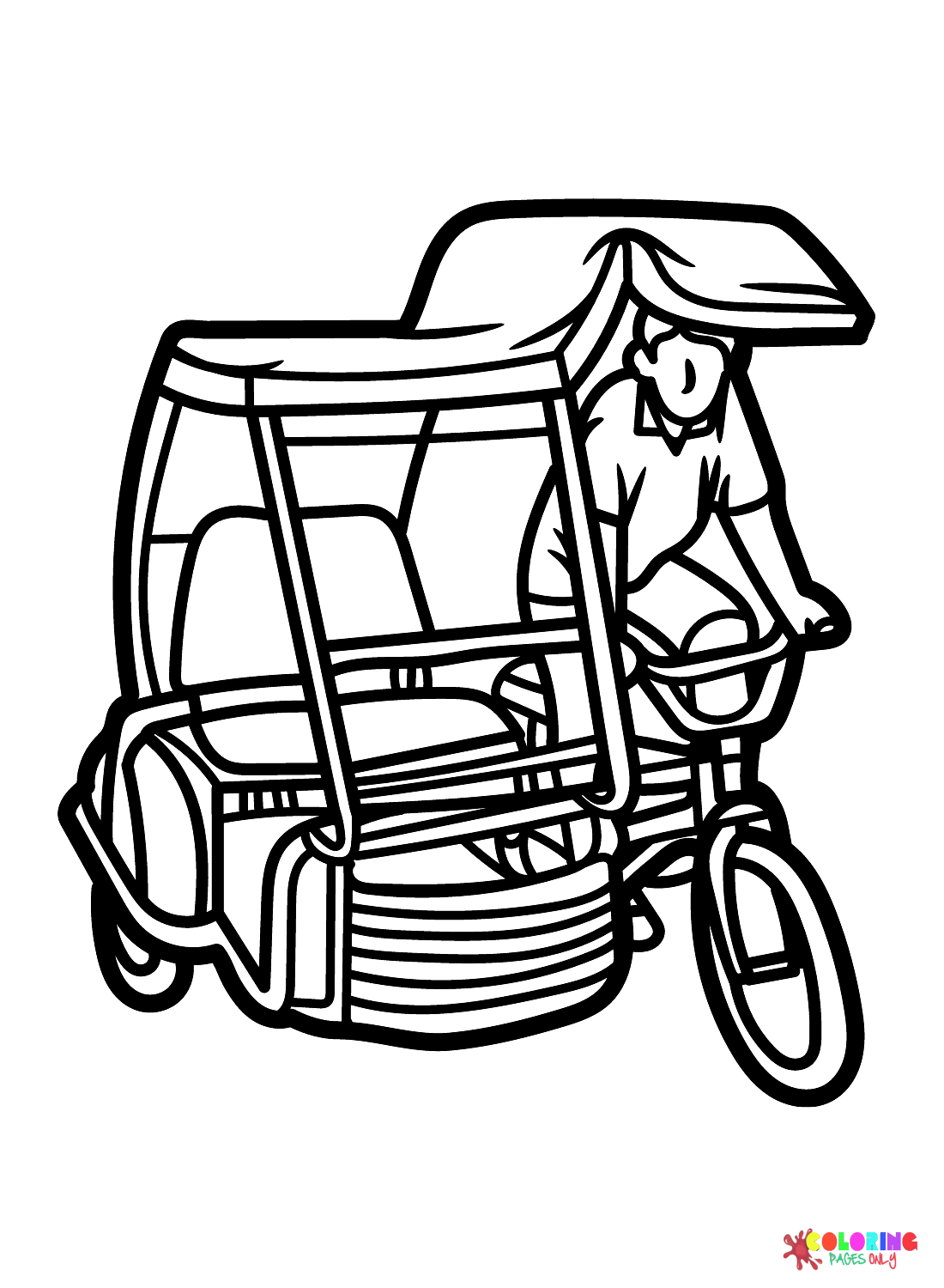 Tricycle coloring pages printable for free download