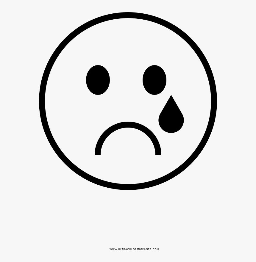 Sad face coloring page