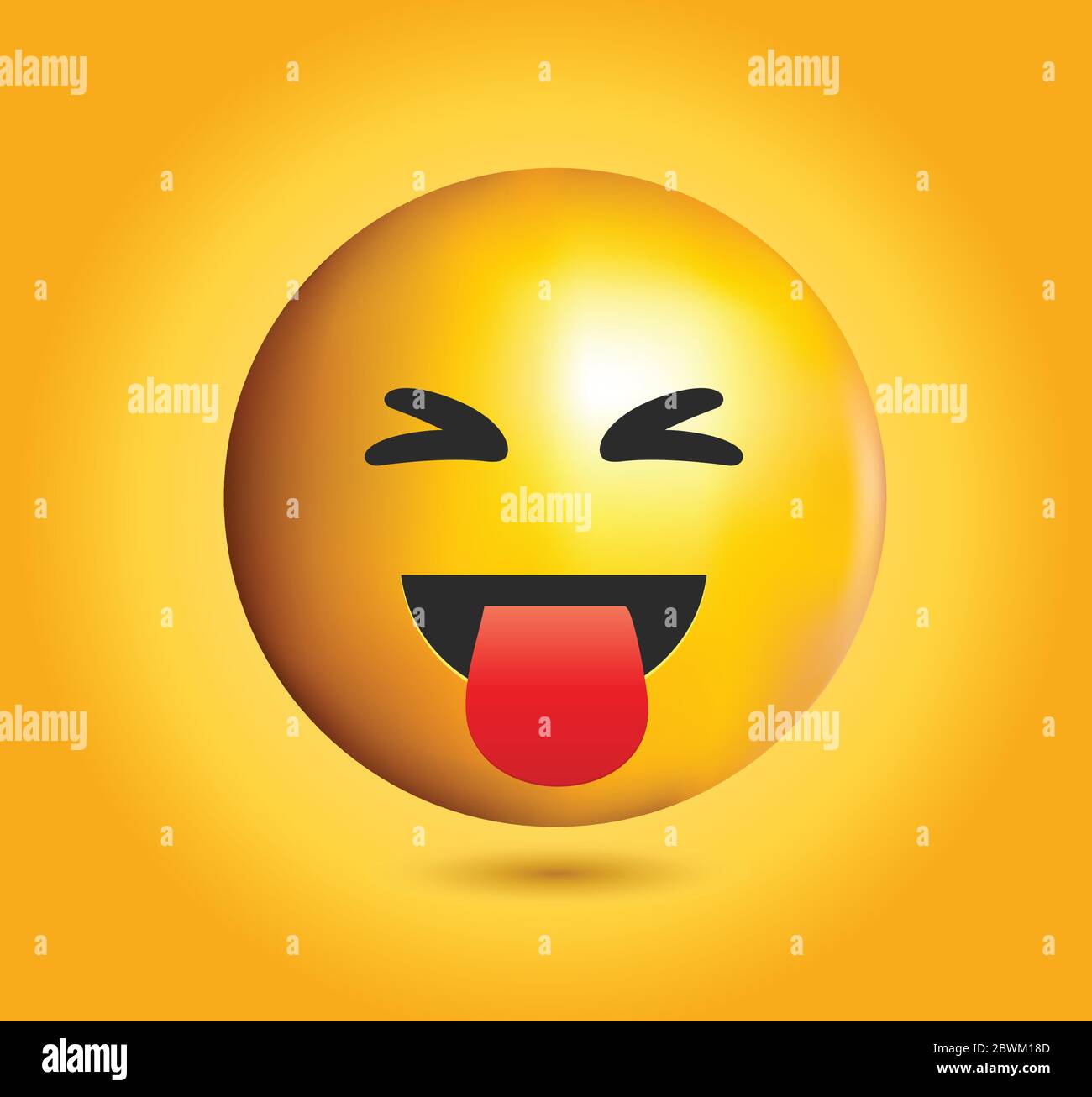 Ojos cerrados emoji imãgen vectorial de stock