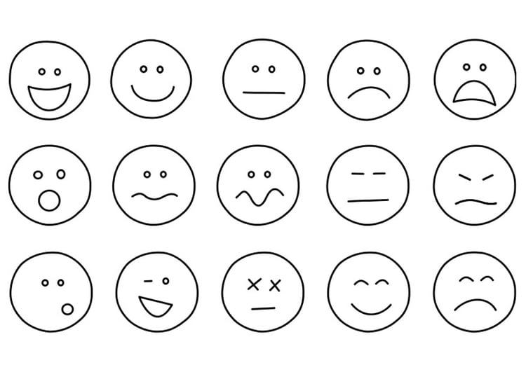 Coloring page emotions