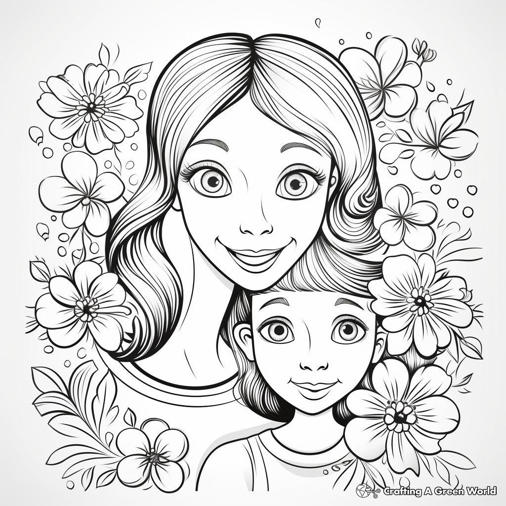 Mothers day coloring pages
