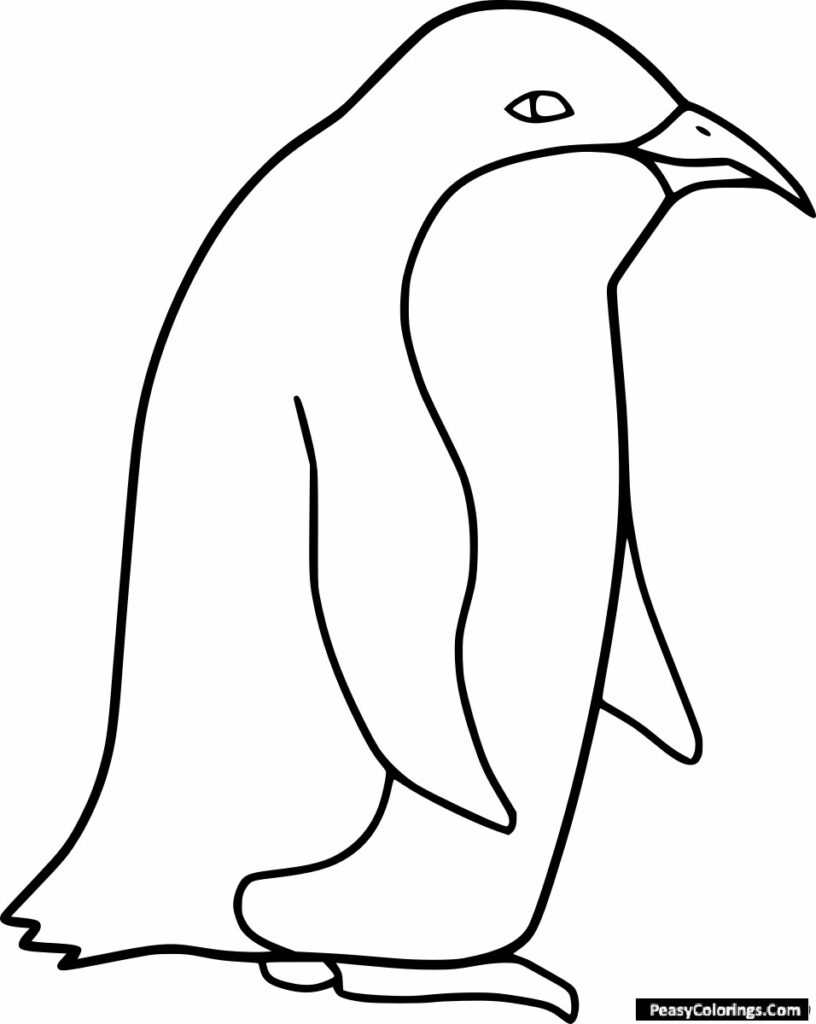Emperor penguin coloring page