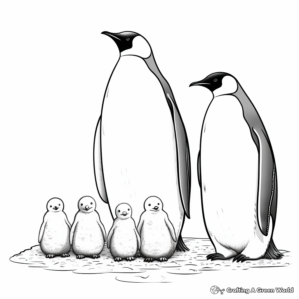 Emperor penguin coloring pages