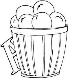 Apple basket coloring pages eas apple baskets coloring pages coloring pages for ks
