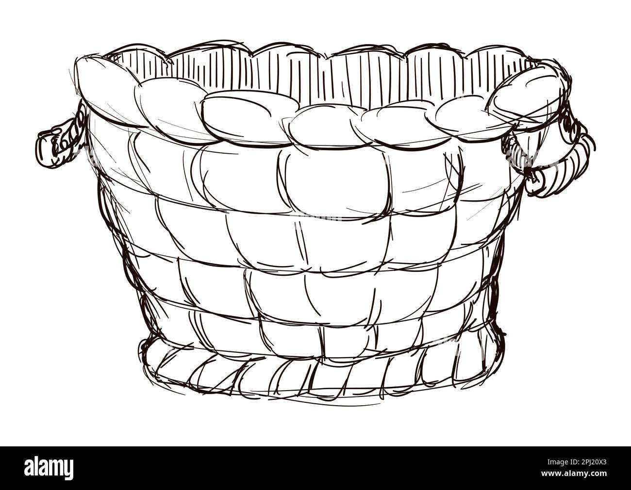 Basket drawing stock vector images
