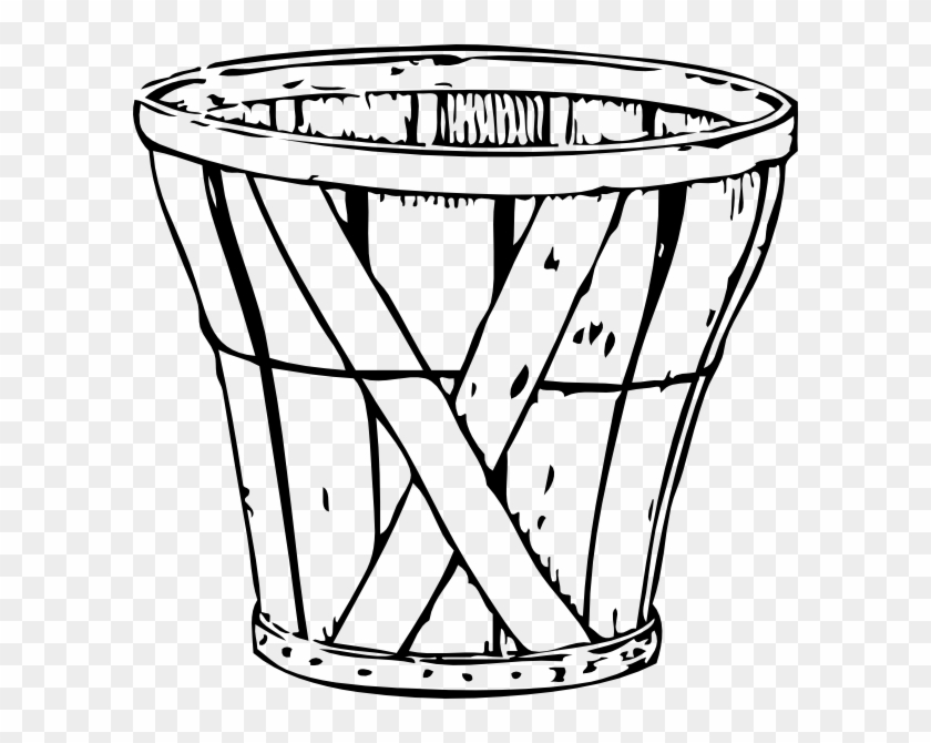 Empty apple basket coloring page