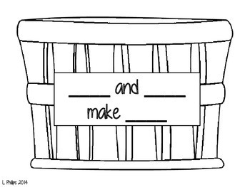Apple basket number sense craftivity by kinder doodles tpt