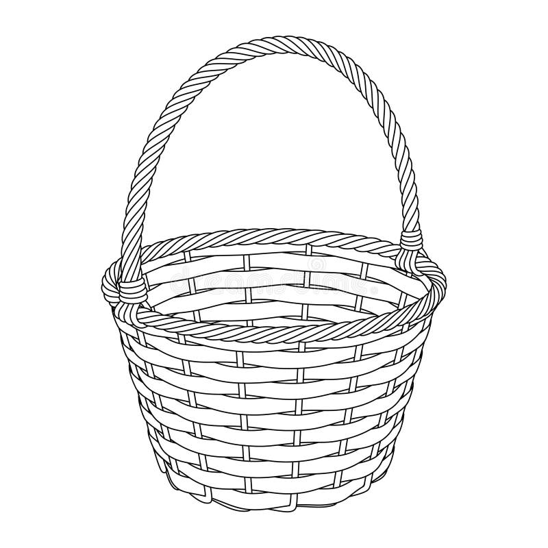 Empty basket coloring stock illustrations â empty basket coloring stock illustrations vectors clipart