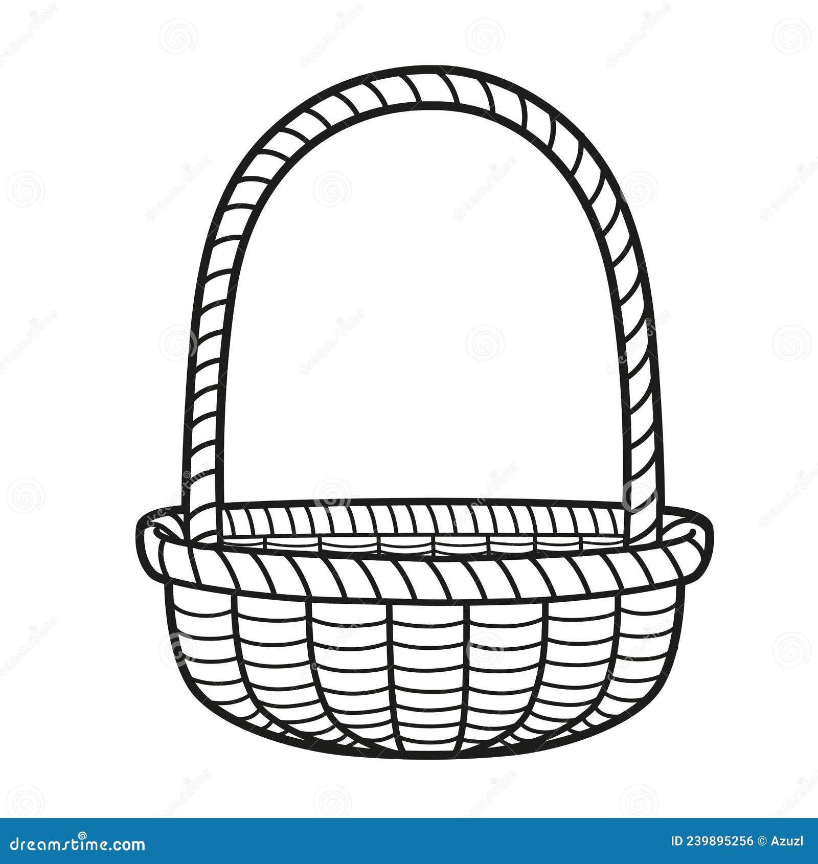 Empty basket coloring stock illustrations â empty basket coloring stock illustrations vectors clipart
