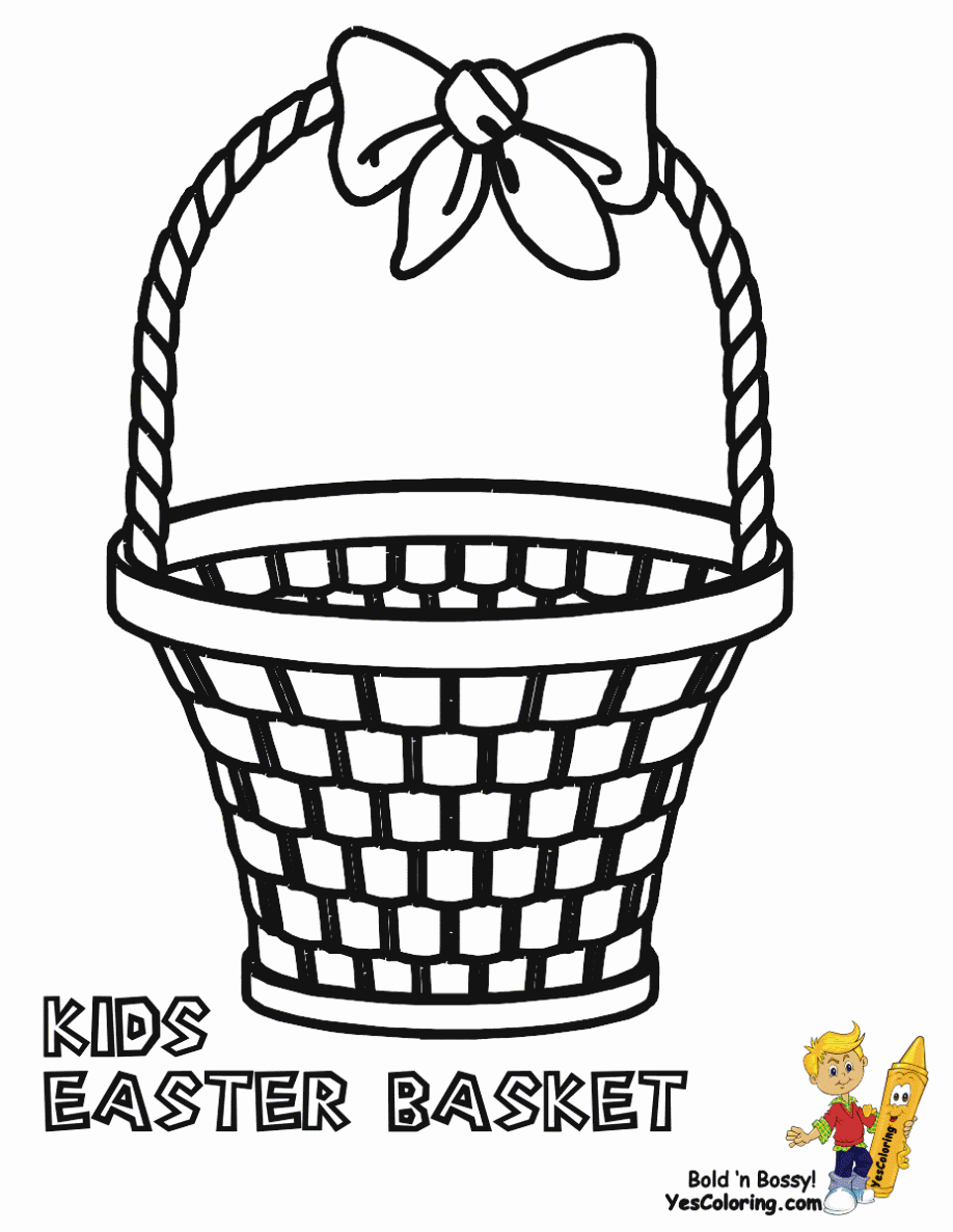 Empty easter basket outline