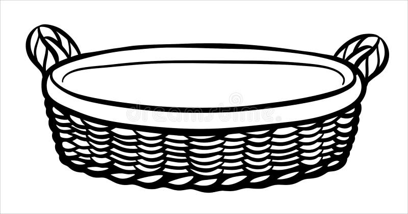 Empty basket coloring stock illustrations â empty basket coloring stock illustrations vectors clipart