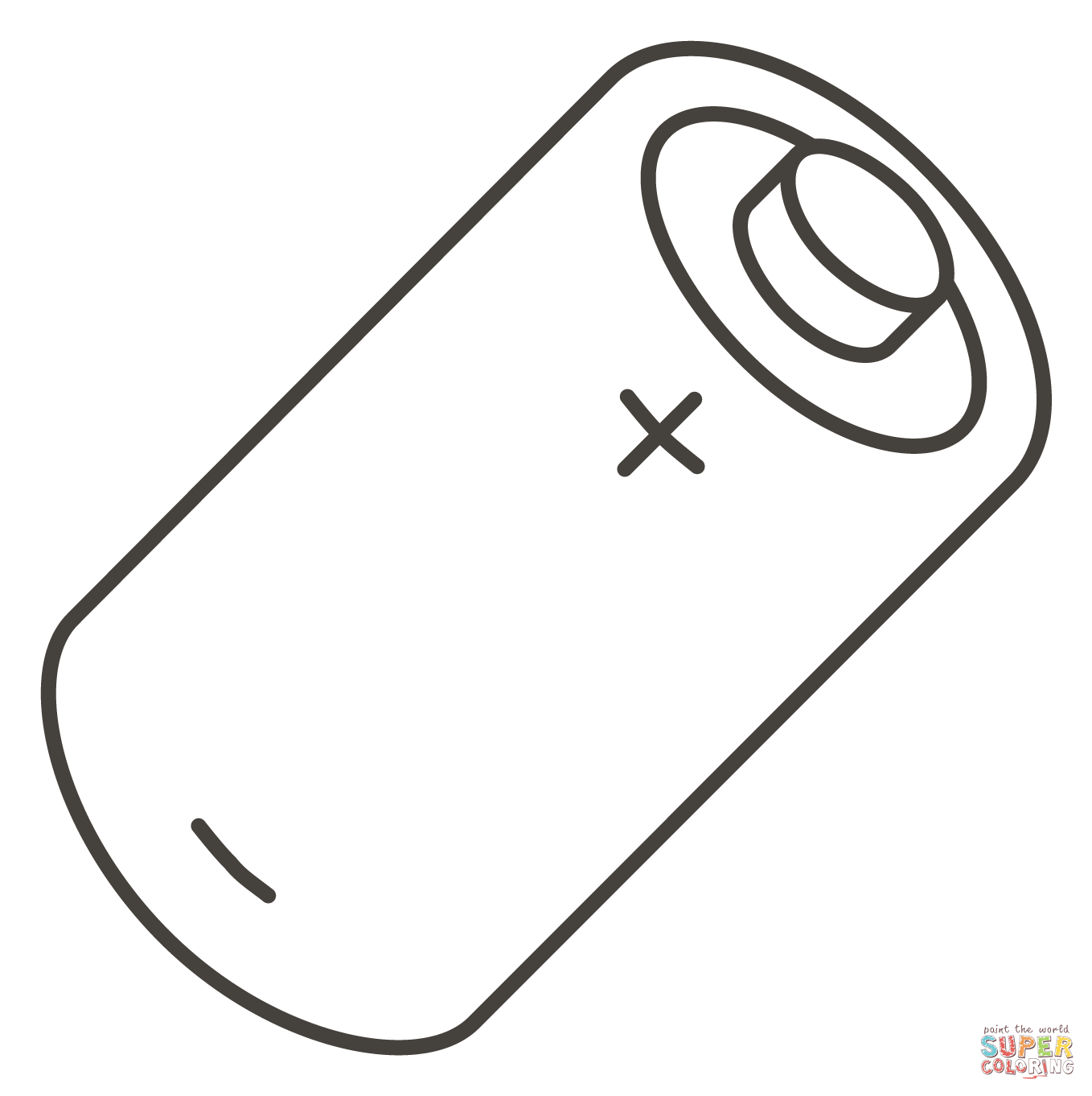 Battery coloring page free printable coloring pages