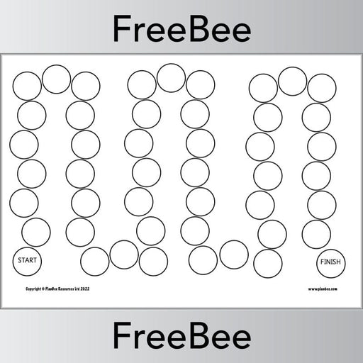 Free blank board game template by