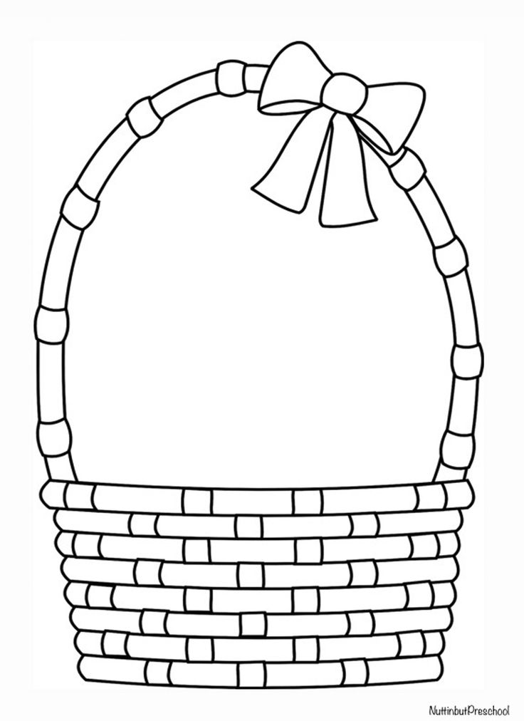 Easter basket pattern nuttin but preschool easter basket printable empty easter baskets easter basket template