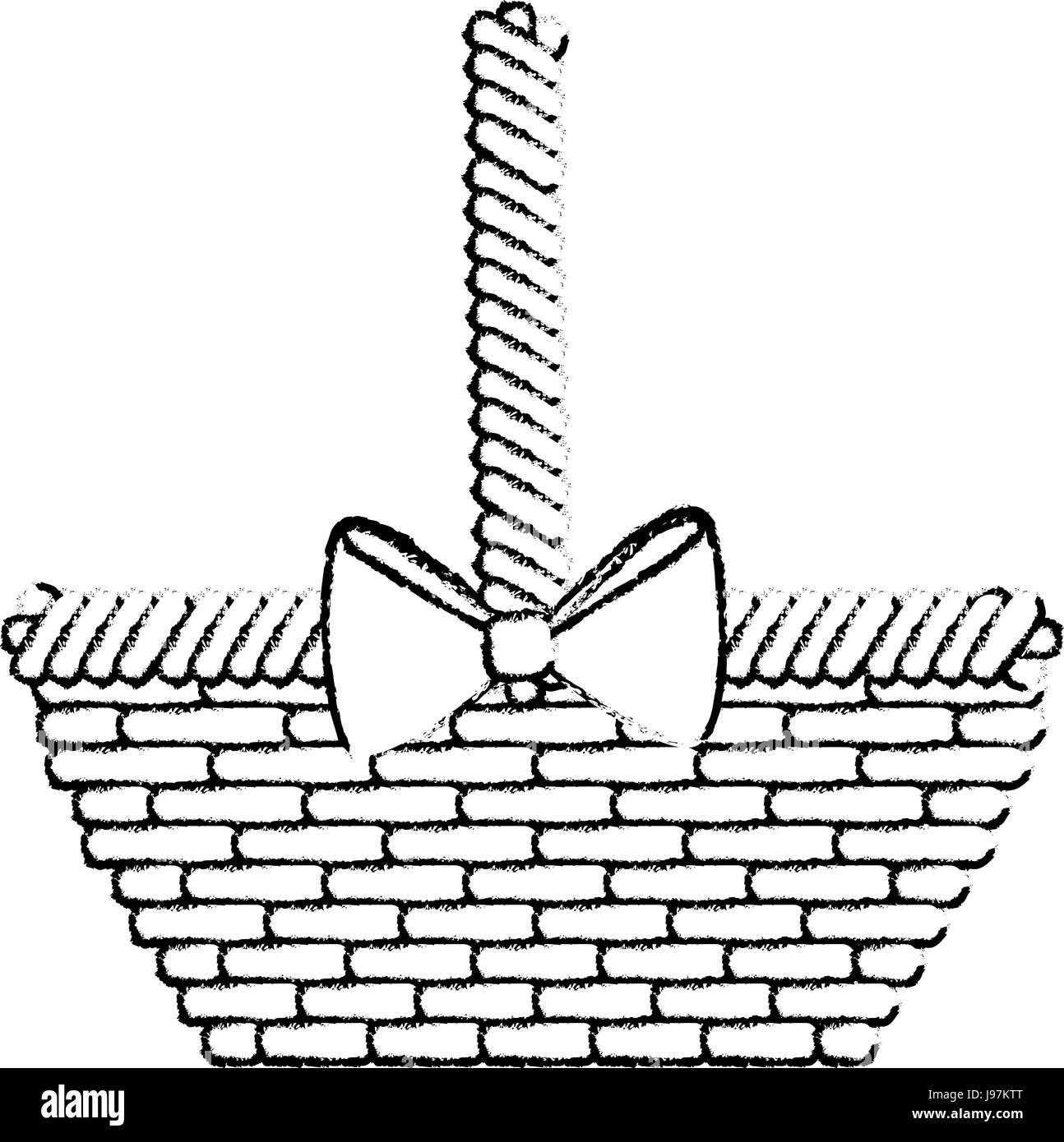 Empty easter basket black and white stock photos images