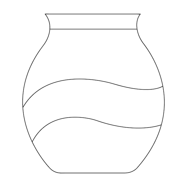 Premium vector vector empty flower pot isolated on white background