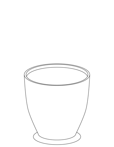 Empty flower pot coloring page free printable coloring pages