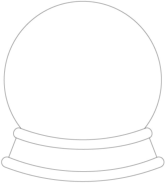 Snowglobe coloring pages