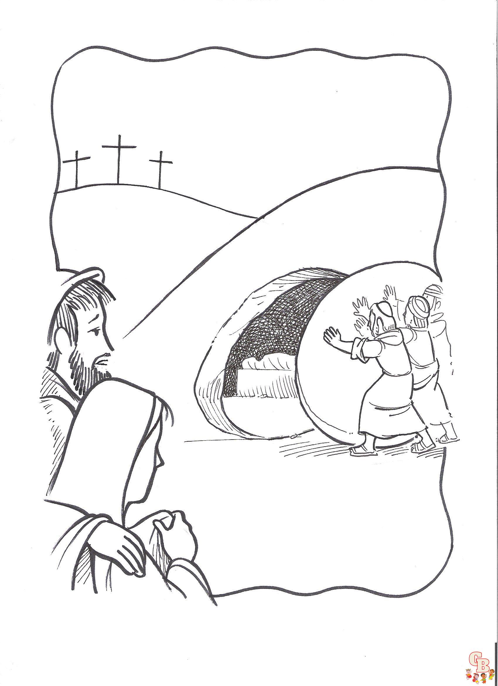 Free printable empty tomb coloring pages for kids