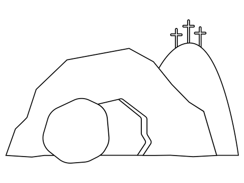 Jesus tomb coloring page free printable coloring pages