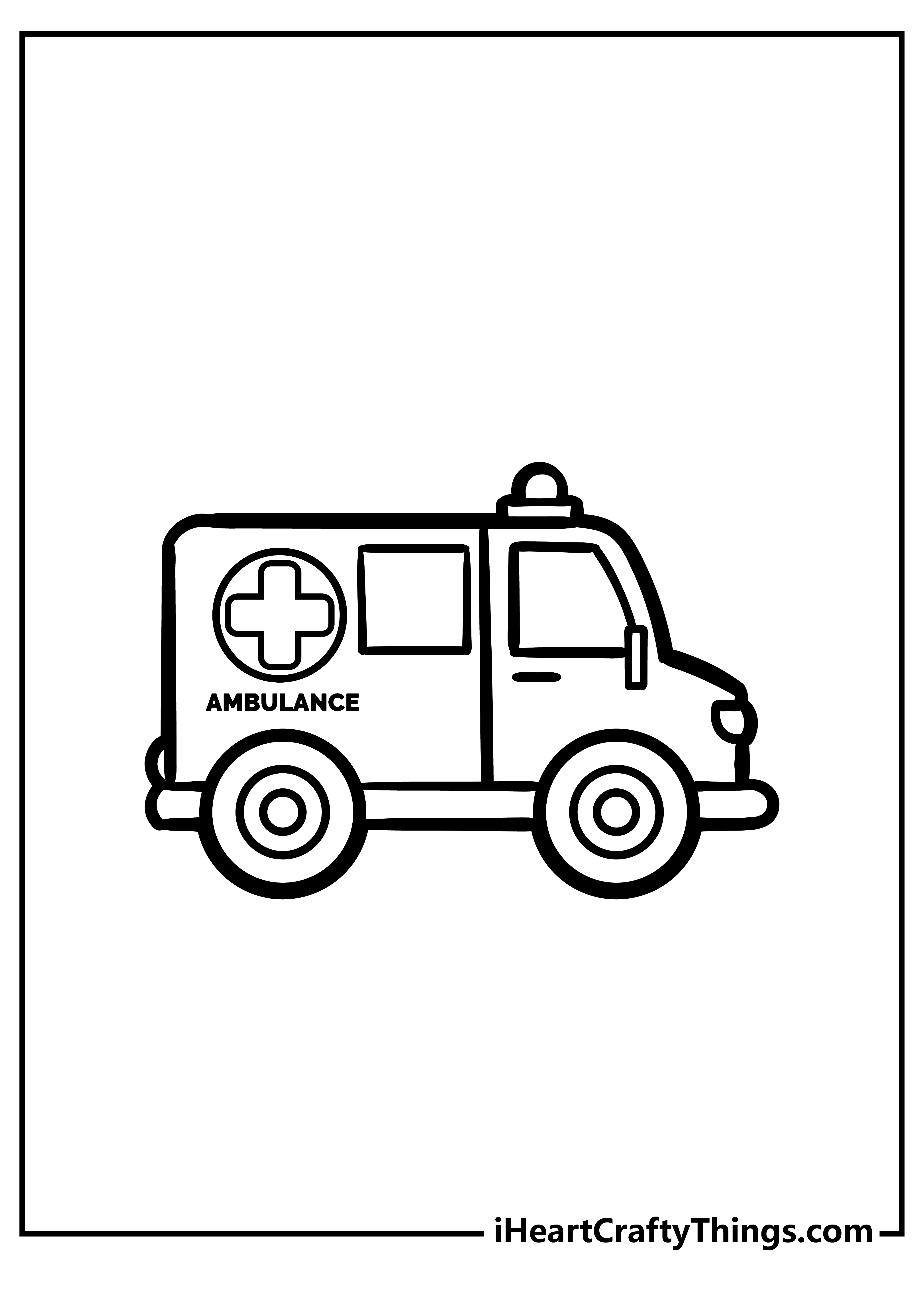 Ambulance pages free printables
