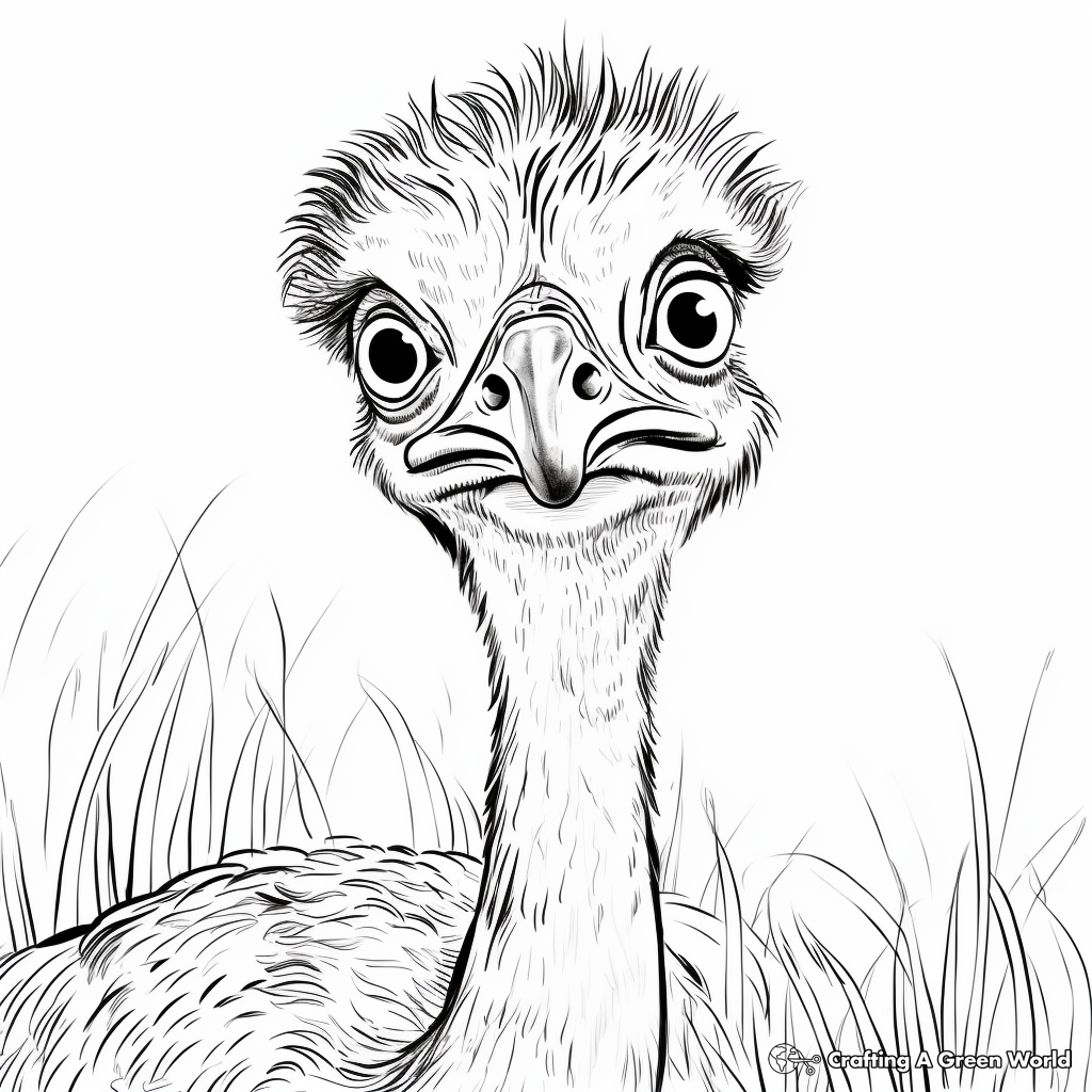 Emu coloring pages