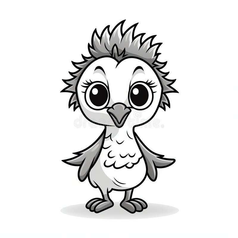 Emu coloring stock illustrations â emu coloring stock illustrations vectors clipart